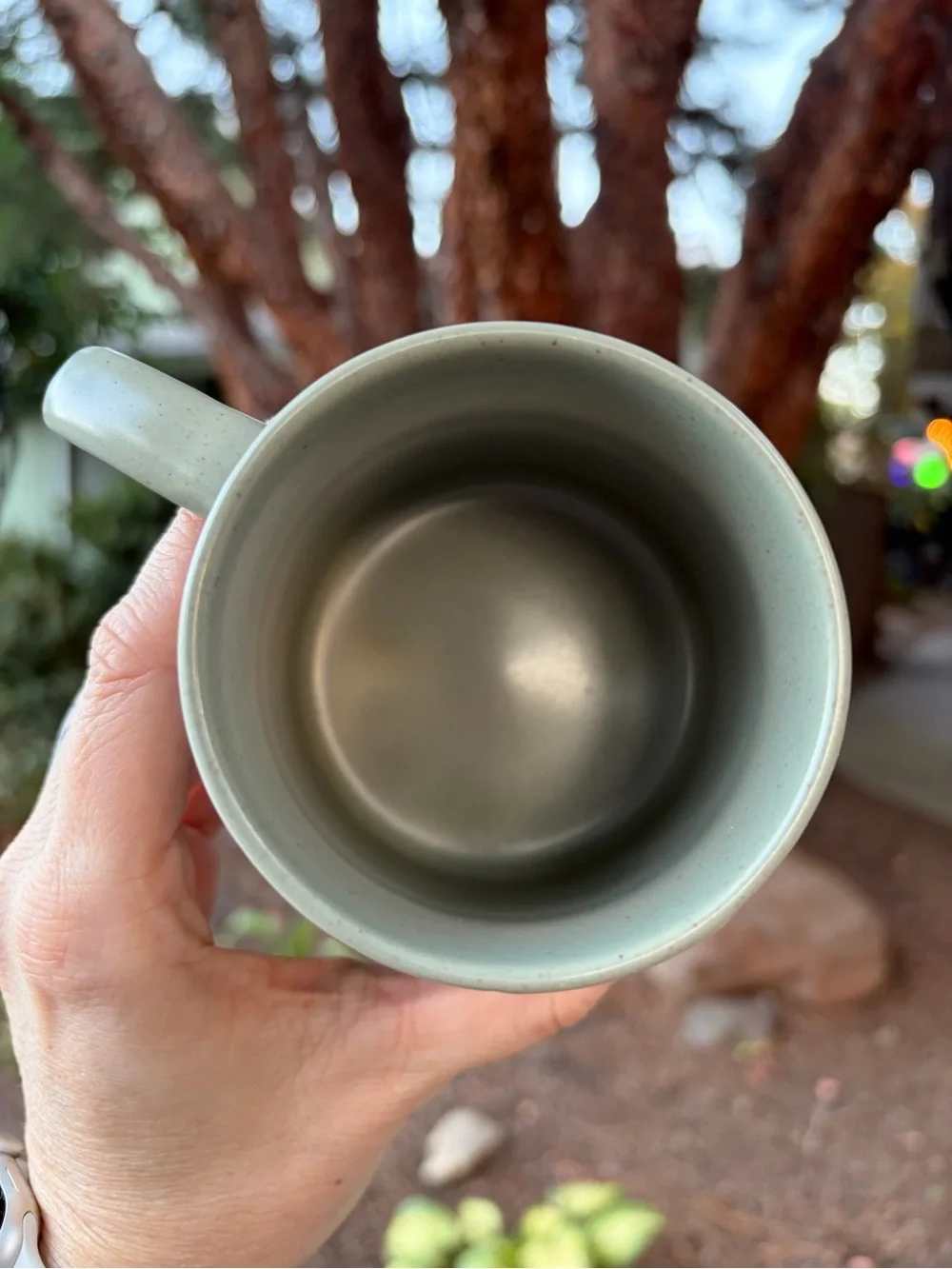 Hand-Painted Green Floral Botanical Mug